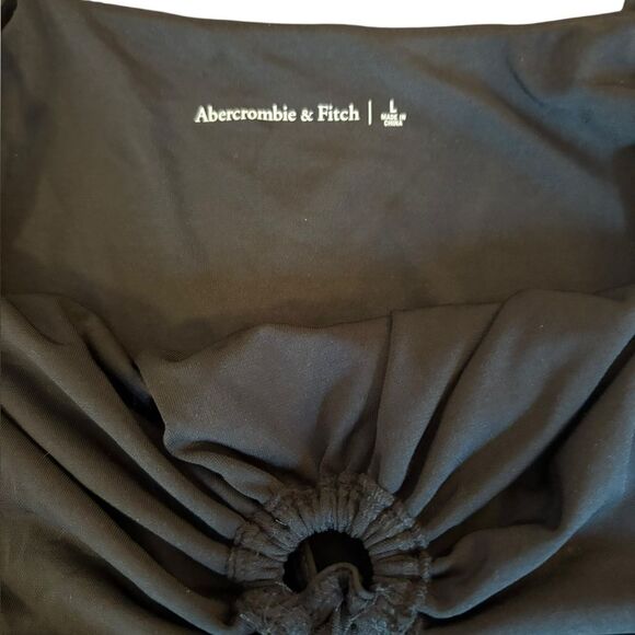 Abercrombie & Fitch Convertible Strappy Cutout Mini Dress Womens Large Black NEW - Picture 11 of 14